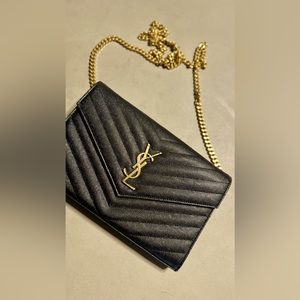 YSL CASSANDRE MATELASSE CHAIN WALLET AUTHENTIC